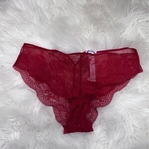 Salvage Deep Red Lace Top